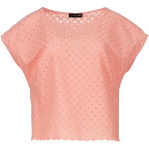 Conquista Koraalrode mouwloze top met borduursel 36 Conquista Koraalrode mouwloze top met borduursel 36