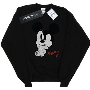 Disney Dames/Dames Mickey Mouse Distressed Ponder Sweatshirt (Zwart) S Disney Dames/Dames Mickey Mouse Distressed Ponder Sweatshirt (Zwart) S