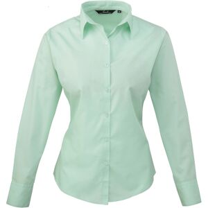 Premier Dames/Dames Popeline Blouse met Lange Mouwen (Aqua) 54 Premier Dames/Dames Popeline Blouse met Lange Mouwen (Aqua) 54