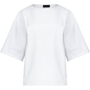 Conquista Oversized T-shirt van getextureerde katoenmix met moderne elegantie M Conquista Oversized T-shirt van getextureerde katoenmix met moderne elegantie M