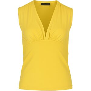 Conquista Gele mouwloze jersey top met V-hals – stretchkatoenmix 36 Conquista Gele mouwloze jersey top met V-hals – stretchkatoenmix 36