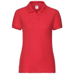 Fruit of the Loom Rode Dames Lady Fit Piqué Polo Shirt - Polo Shirt Fruit of the Loom Rode Dames Lady Fit Piqué Polo Shirt - Polo Shirt