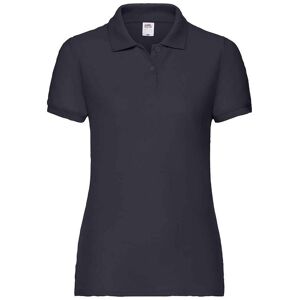 Fruit of the Loom Dames/dames Dame Fit Piqué Polo Shirt (Zwart) L Fruit of the Loom Dames/dames Dame Fit Piqué Polo Shirt (Zwart) L