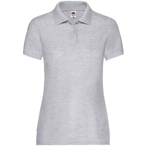 Fruit of the Loom Dames/dames Dame Fit Piqué Polo Shirt (Heide Grijs) XS Fruit of the Loom Dames/dames Dame Fit Piqué Polo Shirt (Heide Grijs) XS