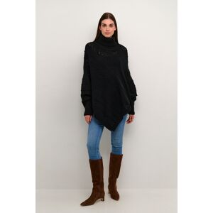 Cream Poncho Loose fit black One Size Cream Poncho Loose fit black One Size