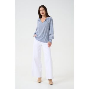 Cream Blouse met lange mouwen Regular fit Blue Milkboy blue white 42 Cream Blouse met lange mouwen Regular fit Blue Milkboy blue white 42