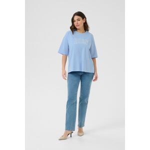 Kaffe T-shirt Oversize fit Vista Blue W. Chalk Embroidery light blue S Kaffe T-shirt Oversize fit Vista Blue W. Chalk Embroidery light blue S