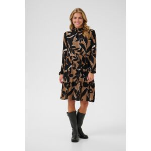 Kaffe Jurk KAlinda Loose fit black brown 40 Kaffe Jurk KAlinda Loose fit black brown 40