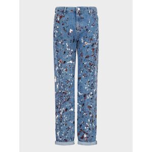 Emporio Armani J15 Painted Jeans voor dames in blauw 26/32 Emporio Armani J15 Painted Jeans voor dames in blauw 26/32