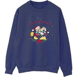 Disney Dames/Dames Mickey Mouse Mickey Minnie Kerstmis Sweatshirt (Marineblauw) XL Disney Dames/Dames Mickey Mouse Mickey Minnie Kerstmis Sweatshirt (Marineblauw) XL