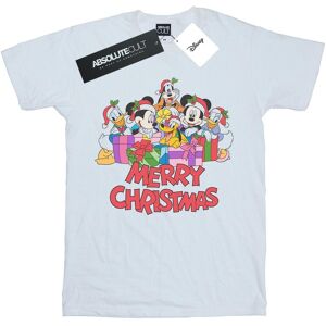 Disney Dames/Dames Mickey Mouse And Friends Kerstmis Katoenen Vriendje T-shirt (Wit) M Disney Dames/Dames Mickey Mouse And Friends Kerstmis Katoenen Vriendje T-shirt (Wit) M