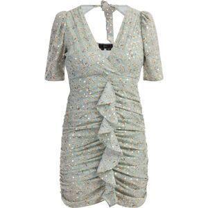 Faina Gedrapeerde jurk Dames Groen Veelkleurig S Faina Gedrapeerde jurk Dames Groen Veelkleurig S