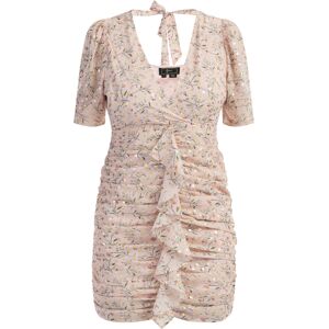 Faina Gedrapeerde jurk Dames Roze Veelkleurig M Faina Gedrapeerde jurk Dames Roze Veelkleurig M