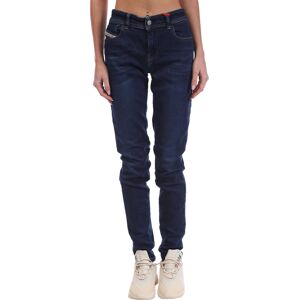 Diesel Dames 2018 Slandy Lage Leren Badge Skinny Jeans (Blauw) Diesel Dames 2018 Slandy Lage Leren Badge Skinny Jeans (Blauw)