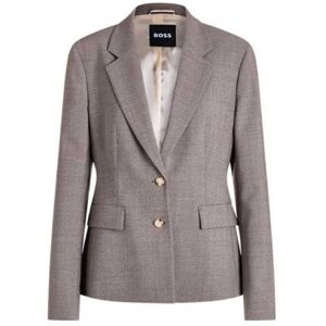 Damesblazer Boss Jia11 Slim-Fit van wolmix in steenkleur 38 Damesblazer Boss Jia11 Slim-Fit van wolmix in steenkleur 38