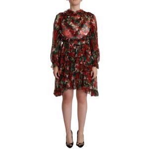 Dolce & Gabbana Bloemmotief Mini-jurk Geraniumprint 36 Dolce & Gabbana Bloemmotief Mini-jurk Geraniumprint 36