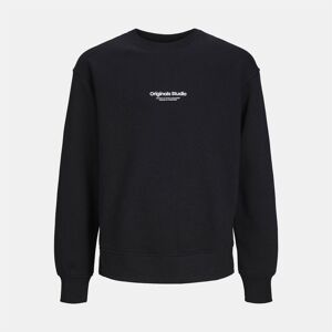 jack & jones Jack Jones Juniors Vesterbro Crewneck Sweatshirt voor jongens in zwart 12J / 152cm jack & jones Jack Jones Juniors Vesterbro Crewneck Sweatshirt voor jongens in zwart 12J / 152cm