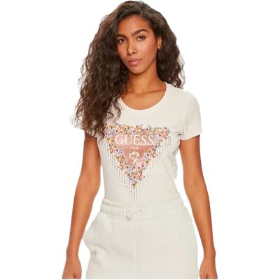 Guess Flowers Wit Katoen T-shirt - T-shirt Guess Flowers Wit Katoen T-shirt - T-shirt
