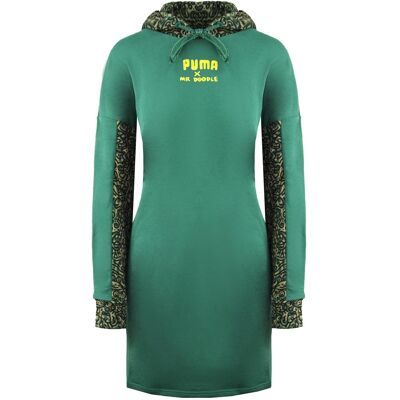Puma x Mr. Doodle Pullover Lange Mouw Groen Dames Trui met Capuchon 598686 91 S Puma x Mr. Doodle Pullover Lange Mouw Groen Dames Trui met Capuchon 598686 91 S