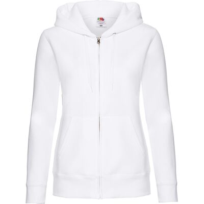 Fruit of the Loom Dames/Dames Premium Sweat Hoodie (Wit) XS Fruit of the Loom Dames/Dames Premium Sweat Hoodie (Wit) XS