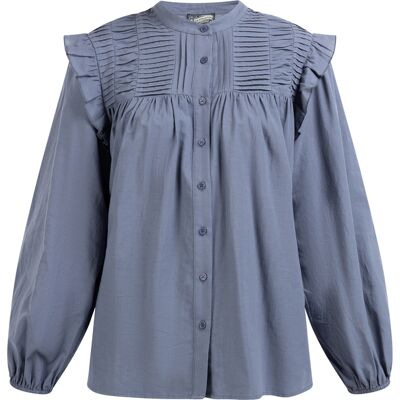 Dreimaster Bloes met lange mouwen teylon Dames Grijs-blauw M Dreimaster Bloes met lange mouwen teylon Dames Grijs-blauw M