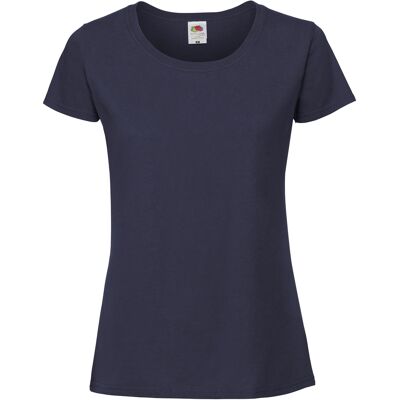 Fruit Of The Loom Vrouwen / Dames Fit Ringgesponnen Premium Tshirt (Marine) S Fruit Of The Loom Vrouwen / Dames Fit Ringgesponnen Premium Tshirt (Marine) S