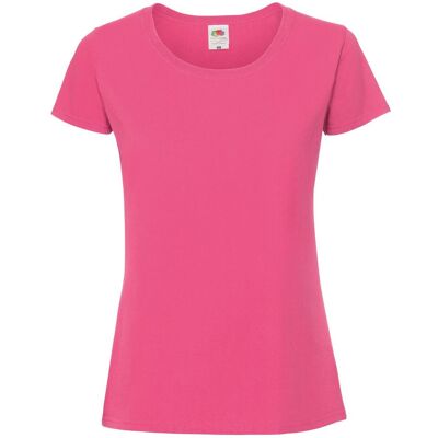 Fruit Of The Loom Vrouwen / Dames Fit Ringgesponnen Premium Tshirt (Fuchsia) XS Fruit Of The Loom Vrouwen / Dames Fit Ringgesponnen Premium Tshirt (Fuchsia) XS