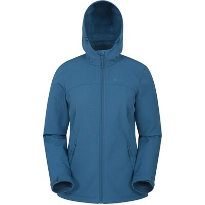 Mountain Warehouse Dames/Dames Exodus waterafstotend softshell jack (Blauw) 46 Mountain Warehouse Dames/Dames Exodus waterafstotend softshell jack (Blauw) 46