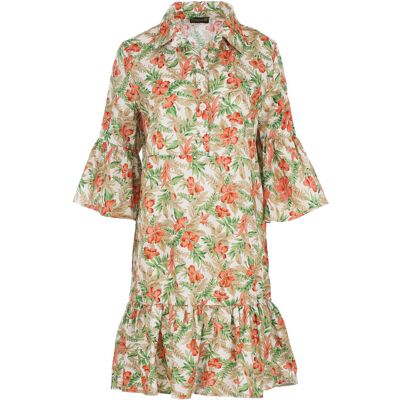 Conquista Tropical Oasis Katoenen Mini Jurk S Conquista Tropical Oasis Katoenen Mini Jurk S