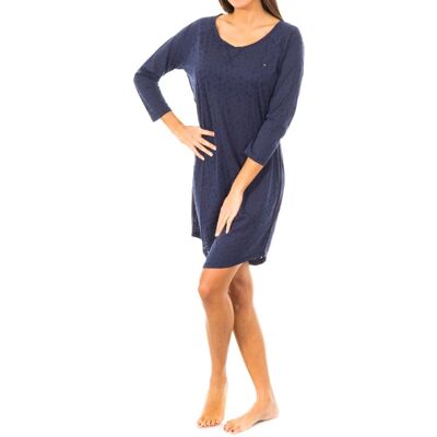Tommy Hilfiger Nachtjapon met lange mouwen en boothals 1487903526 vrouw XS Tommy Hilfiger Nachtjapon met lange mouwen en boothals 1487903526 vrouw XS