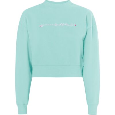Mymo Aqua Sweatshirt - Dames cropped sweatshirt Mymo Aqua Sweatshirt - Dames cropped sweatshirt