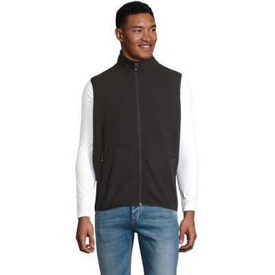 SOLS Uniseks Fleece Bodywarmer met rits voor volwassenen (Zwart) M SOLS Uniseks Fleece Bodywarmer met rits voor volwassenen (Zwart) M