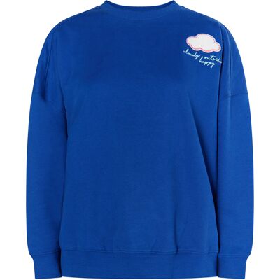 Mymo Sweatshirt met applicatie Dames koningsblauw S Mymo Sweatshirt met applicatie Dames koningsblauw S