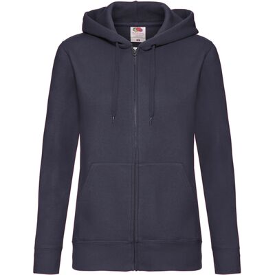 Fruit of the Loom Dames/Dames Premium Sweat Hoodie (Deep Navy) XS Fruit of the Loom Dames/Dames Premium Sweat Hoodie (Deep Navy) XS
