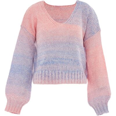 Mymo Jumper Dames blauw roze XL/2XL Mymo Jumper Dames blauw roze XL/2XL
