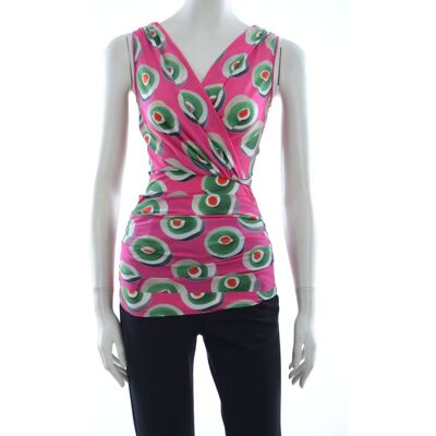 Dolce & Gabbana Dames Roze Zijden Stretch Siciliaanse Taart Top S Dolce & Gabbana Dames Roze Zijden Stretch Siciliaanse Taart Top S