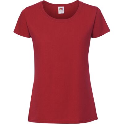 Fruit Of The Loom Vrouwen / Dames Fit Ringgesponnen Premium Tshirt (Rood) S Fruit Of The Loom Vrouwen / Dames Fit Ringgesponnen Premium Tshirt (Rood) S