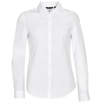 SOLS Dames/Dames Blake Stretch Shirt Met Lange Mouwen (Wit) S SOLS Dames/Dames Blake Stretch Shirt Met Lange Mouwen (Wit) S