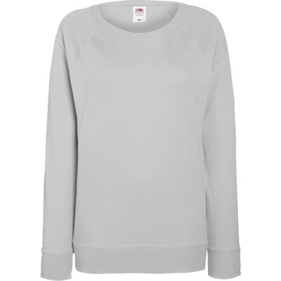 Fruit OF The Loom Dames Getailleerd lichtgewicht raglan sweatshirt (240 GSM) (Heather Grijs) XS Fruit OF The Loom Dames Getailleerd lichtgewicht raglan sweatshirt (240 GSM) (Heather Grijs) XS