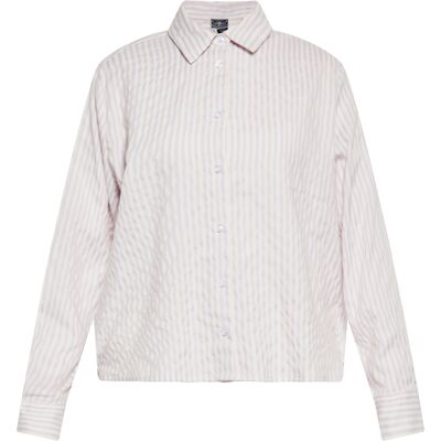 Dreimaster Blouse Dames Lichtpaars gebroken wit XS Dreimaster Blouse Dames Lichtpaars gebroken wit XS