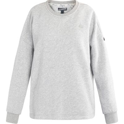 Dreimaster Oversized sweatshirt Dames licht grijs melange S Dreimaster Oversized sweatshirt Dames licht grijs melange S