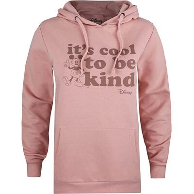 Disney Dames/dames Its Cool To Be Kind Mickey Mouse Hoodie (Schemerig Roze) M Disney Dames/dames Its Cool To Be Kind Mickey Mouse Hoodie (Schemerig Roze) M