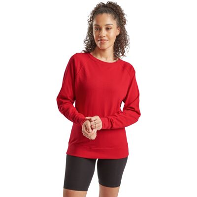 Fruit of the Loom Dames/Dames Lichtgewicht Raglan Sweatshirt (Rood) XS Fruit of the Loom Dames/Dames Lichtgewicht Raglan Sweatshirt (Rood) XS