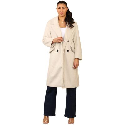 Bershka dames Trenchcoat met twee rijen knopen in Ivoor Bershka dames Trenchcoat met twee rijen knopen in Ivoor