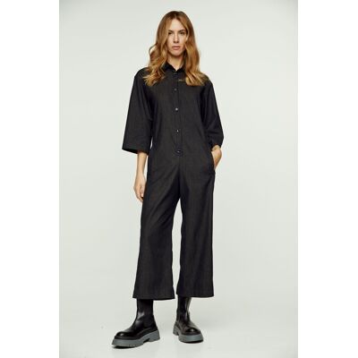 Conquista Donkergrijze denim jumpsuit M Conquista Donkergrijze denim jumpsuit M