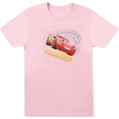 Disney Dames/Dames Cars Bliksem McQueen Katoenen Vriendje T-shirt (Baby Roze) 2XL Disney Dames/Dames Cars Bliksem McQueen Katoenen Vriendje T-shirt (Baby Roze) 2XL