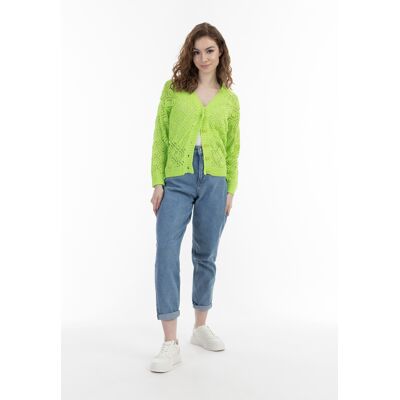 myMo Cardigan S - Lichtgewicht brei, Felle kleuren, Ruitmotief - Cardigan myMo Cardigan S - Lichtgewicht brei, Felle kleuren, Ruitmotief - Cardigan