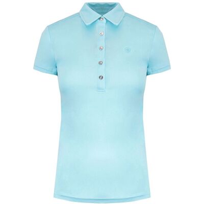 Ariat Dames Heat Series Lichtblauw Poloshirt - Maat XS Ariat Dames Heat Series Lichtblauw Poloshirt - Maat XS