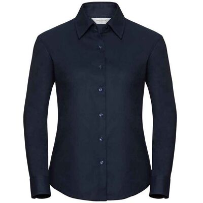 Russell Athletic Russell Dames/Dames Oxford Easy-Care overhemd met lange mouwen (Heldere marine) XS Russell Athletic Russell Dames/Dames Oxford Easy-Care overhemd met lange mouwen (Heldere marine) XS