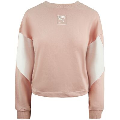 Puma Relaxed Fit Rebel Crew Neck Sweatshirt Roze Damestrui 583559 15 S Puma Relaxed Fit Rebel Crew Neck Sweatshirt Roze Damestrui 583559 15 S